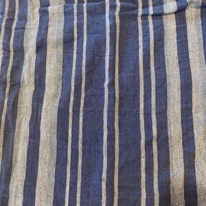 Pottery Barn Blue and White Striped Fabric